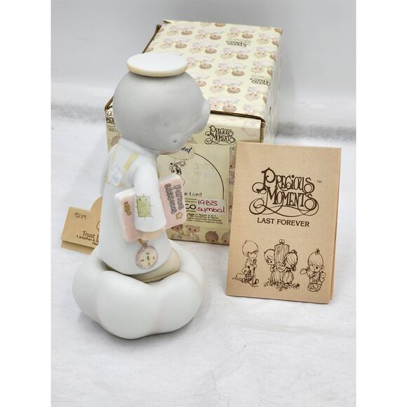Precious Moments Figurine Trust In The Lord Vintage 1982 E-9289 W/Box Tags - Picture 7 of 14